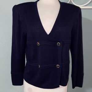 Vintage St. John saks fifth avenue double breasted  Cardigan Sweater